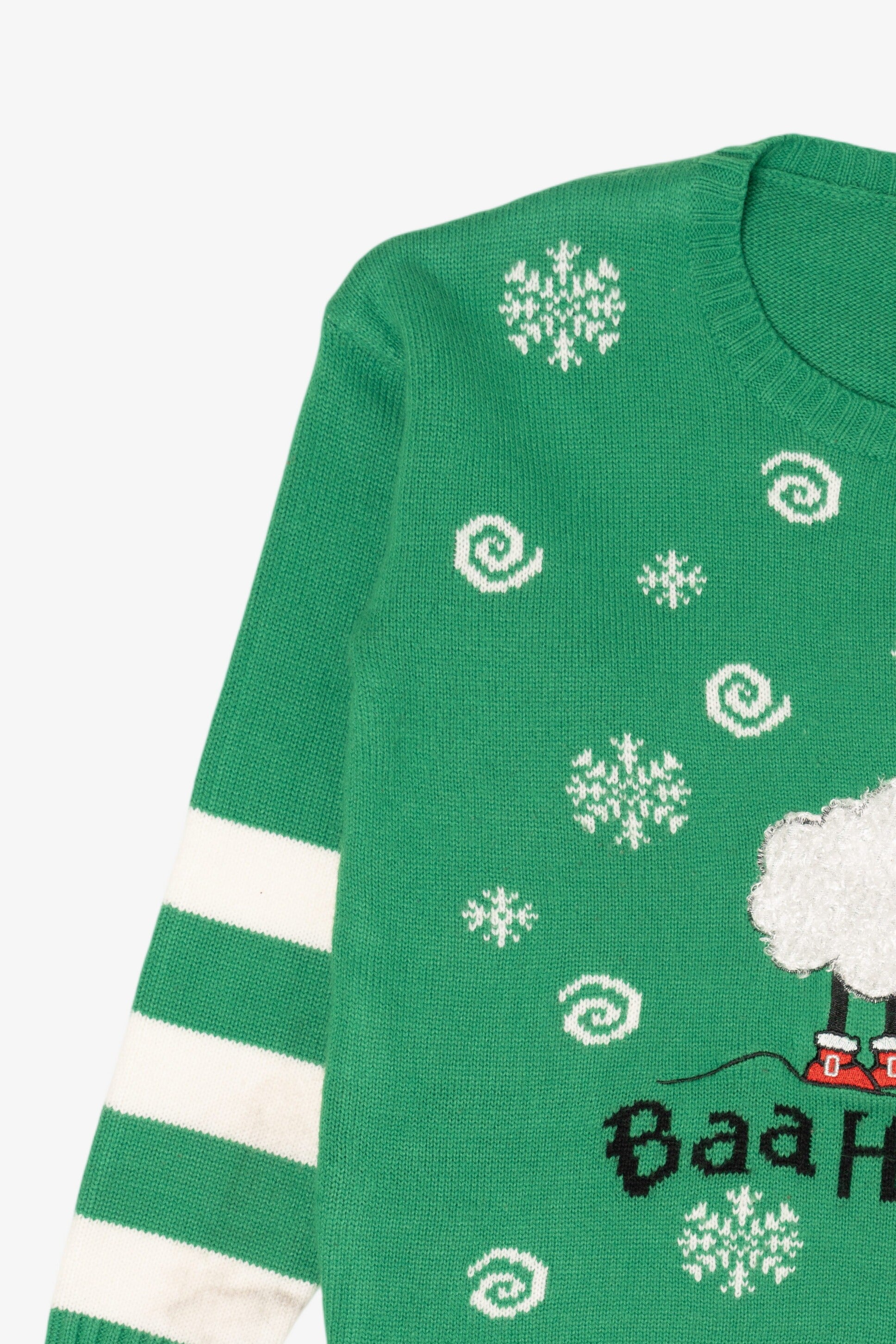 Green "Baahumbug" Ugly Christmas Pullover (2010s)