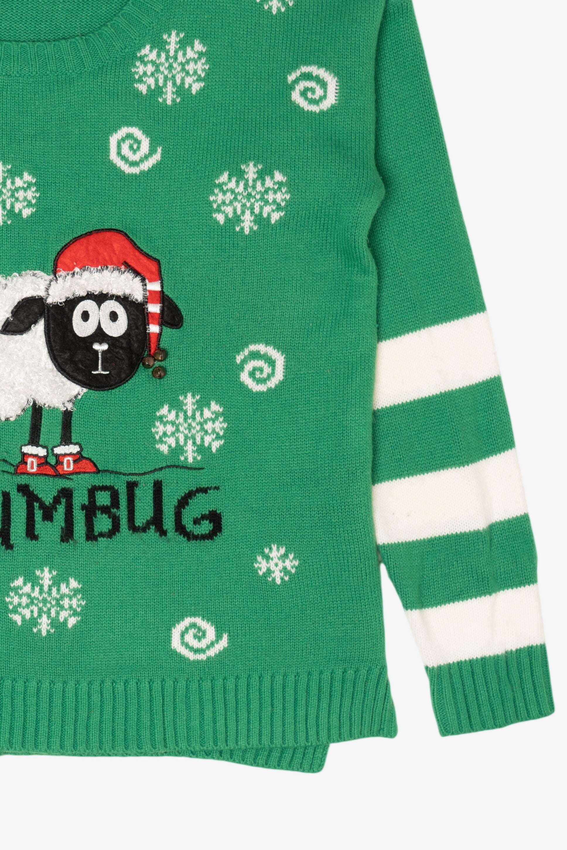 Green "Baahumbug" Ugly Christmas Pullover (2010s)