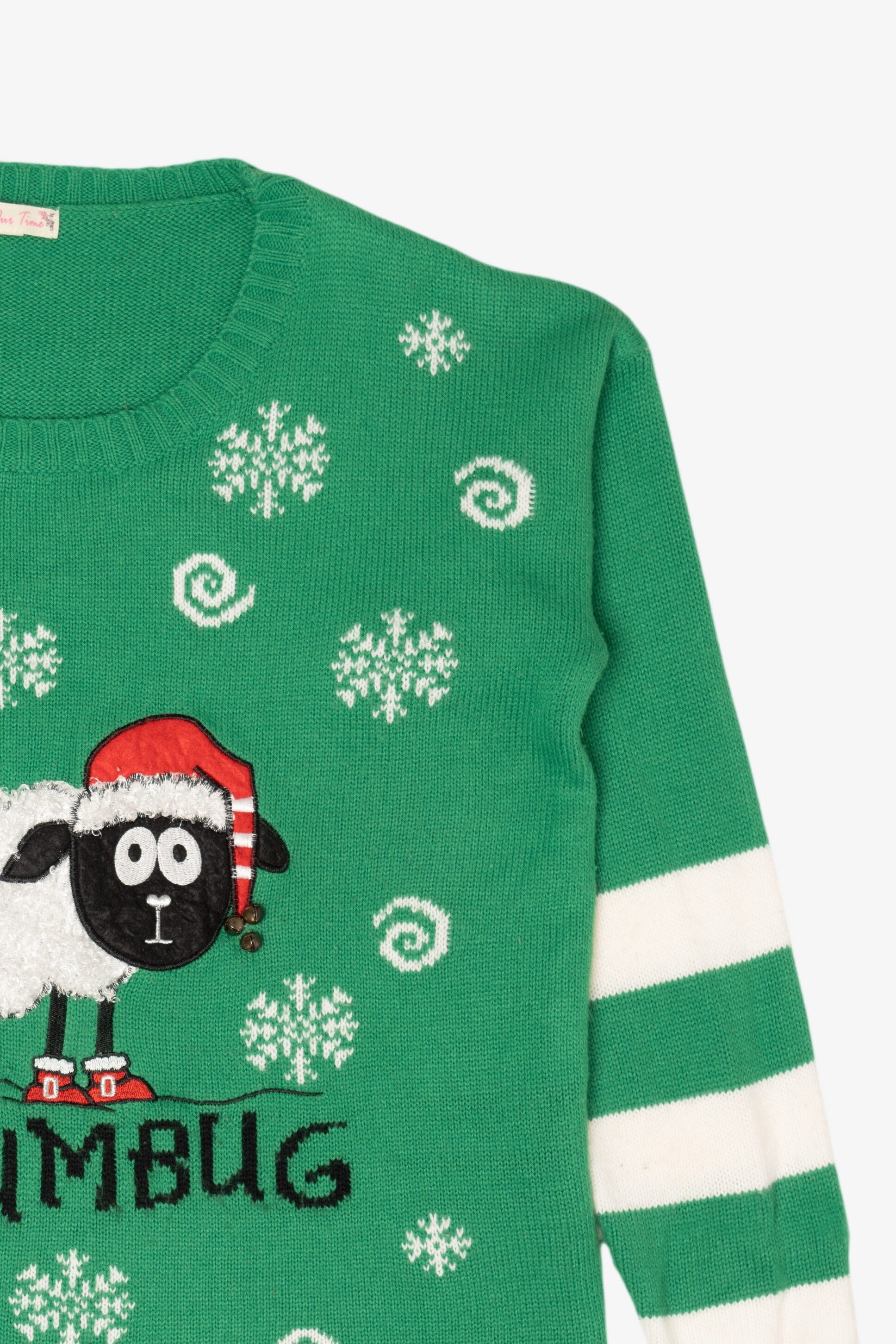 Green "Baahumbug" Ugly Christmas Pullover (2010s)