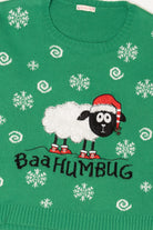 Green "Baahumbug" Ugly Christmas Pullover (2010s)