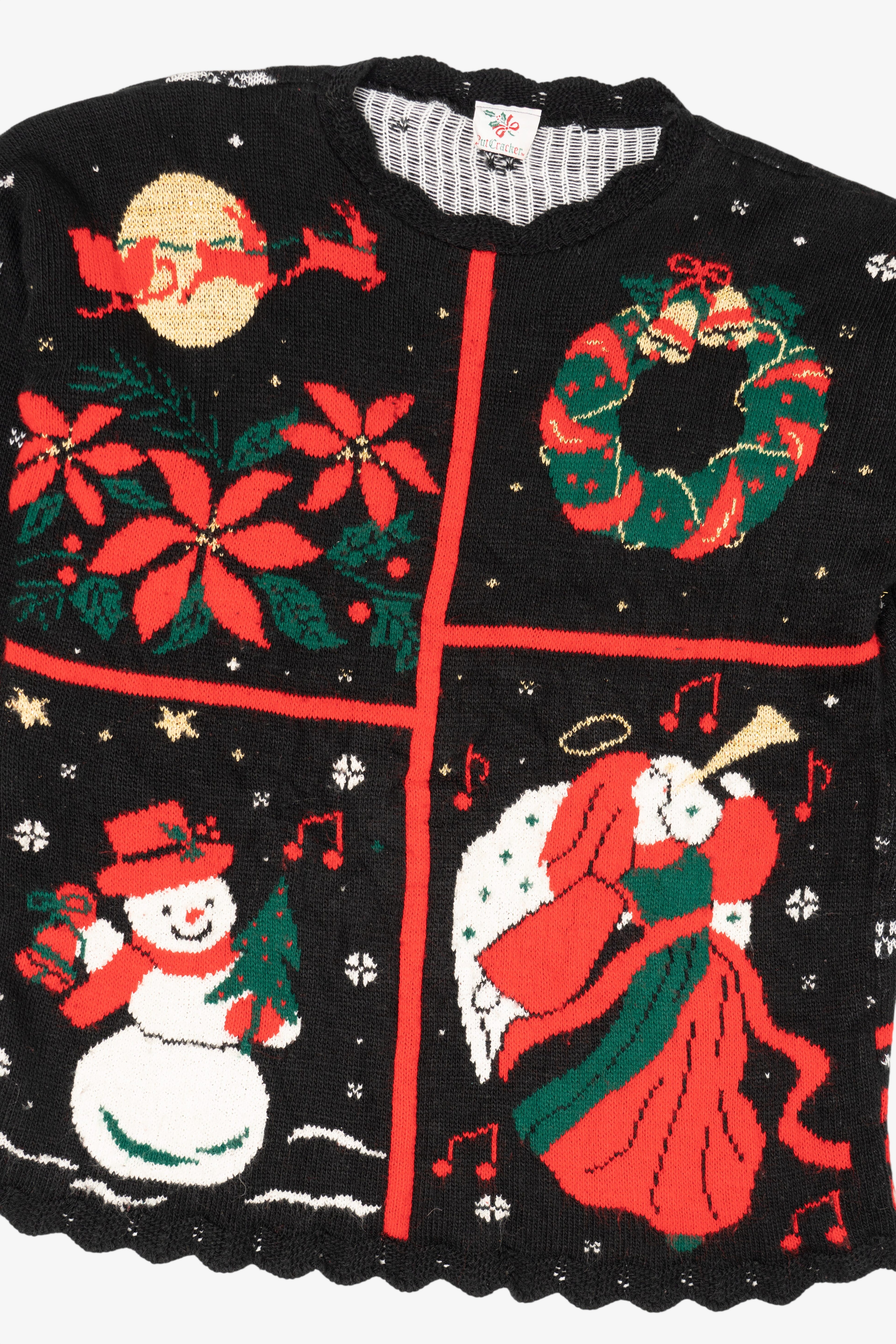 Vintage Black Nutcracker Ugly Christmas Pullover (1990s)