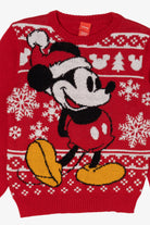 Kids Red Disney Mickey Mouse Ugly Christmas Pullover (2010s)