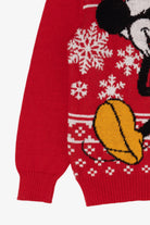 Kids Red Disney Mickey Mouse Ugly Christmas Pullover (2010s)