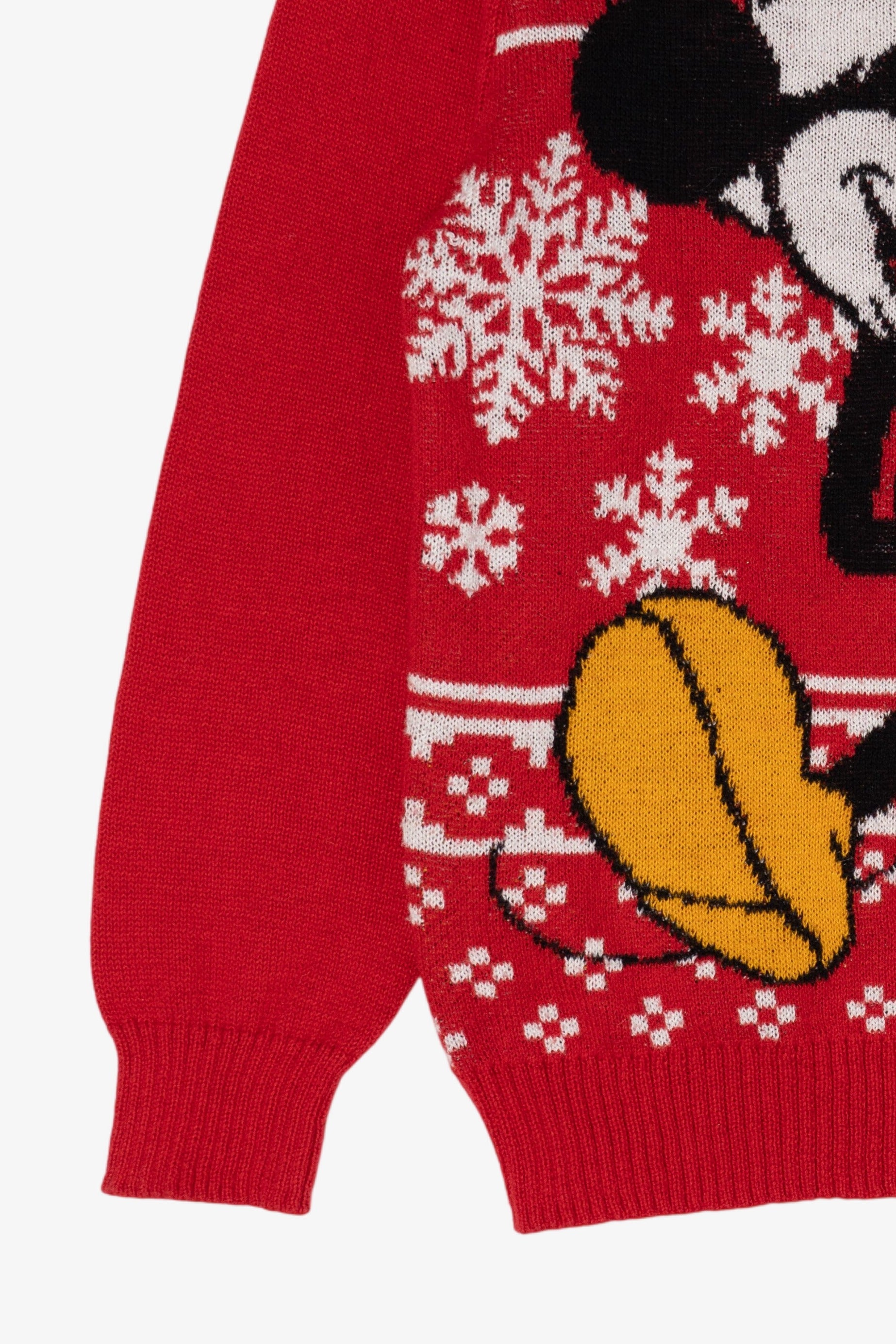 Kids Red Disney Mickey Mouse Ugly Christmas Pullover (2010s)