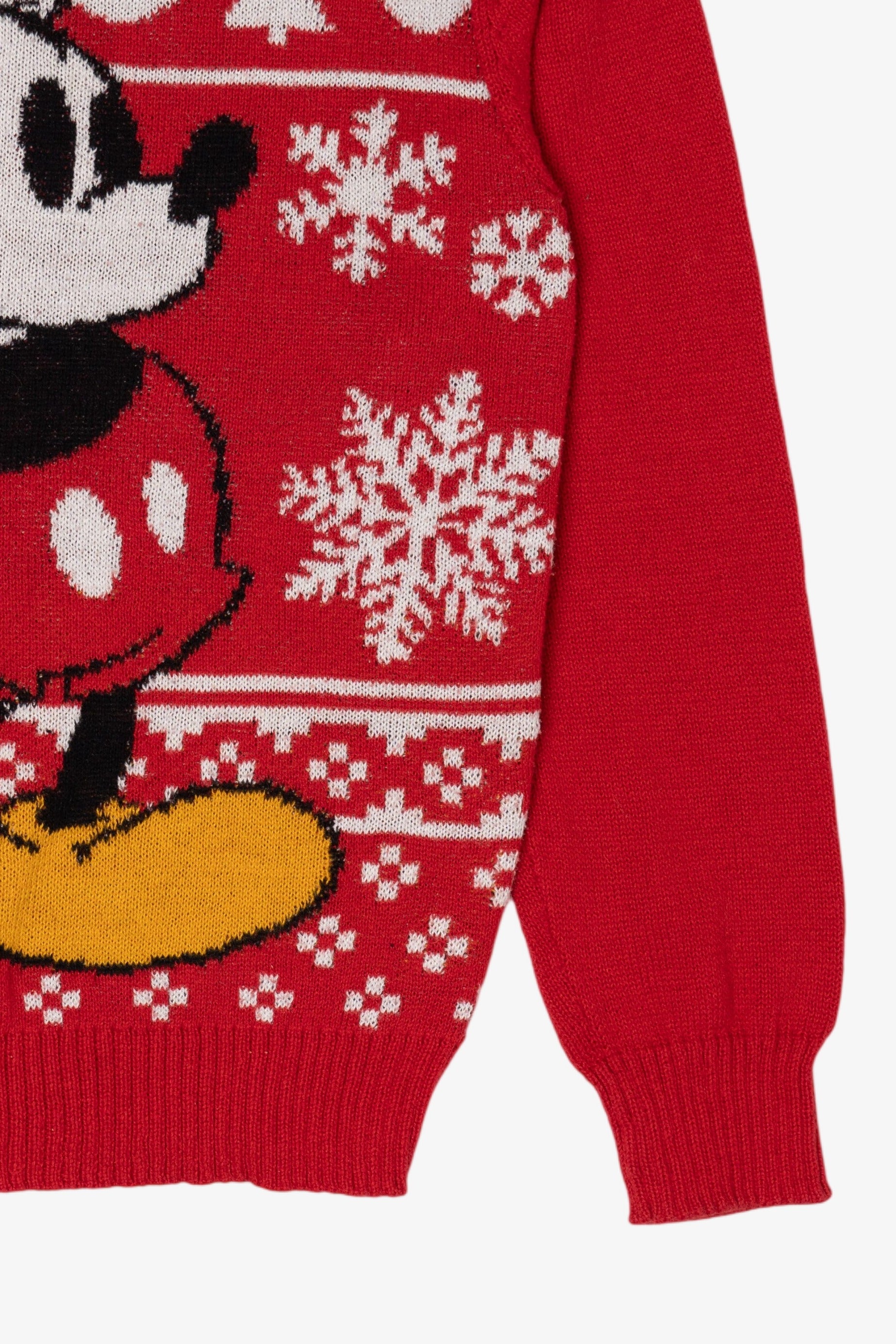 Kids Red Disney Mickey Mouse Ugly Christmas Pullover (2010s)