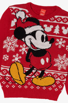 Kids Red Disney Mickey Mouse Ugly Christmas Pullover (2010s)