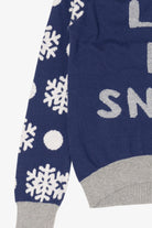 Kids Navy Blue "Let It Snow" Snowflakes Christmas Pullover (2010s)