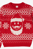 Red Smiley Face Santa Ugly Christmas Pullover (2010s)