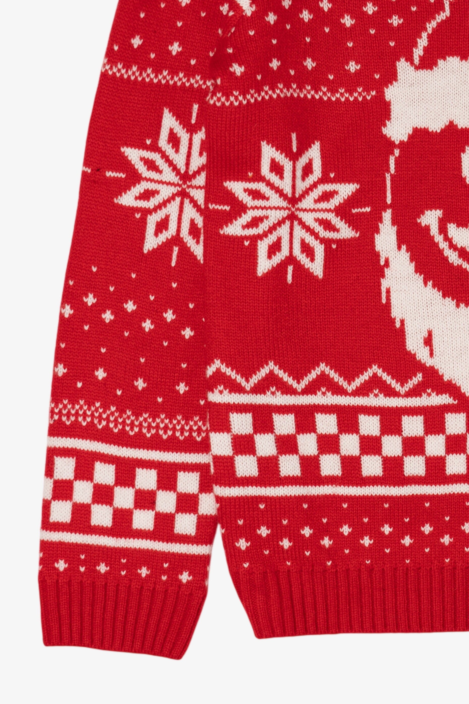 Red Smiley Face Santa Ugly Christmas Pullover (2010s)