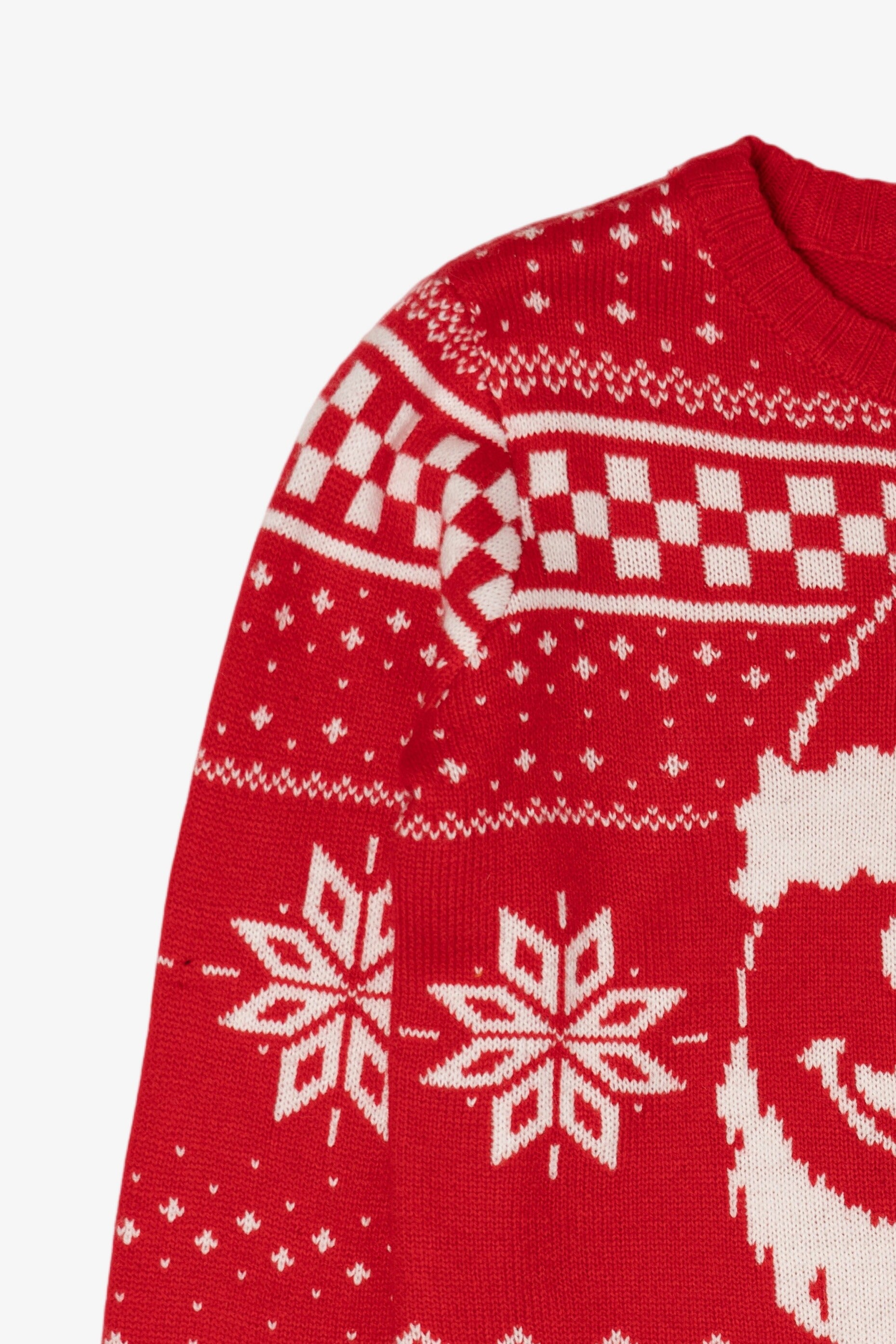 Red Smiley Face Santa Ugly Christmas Pullover (2010s)