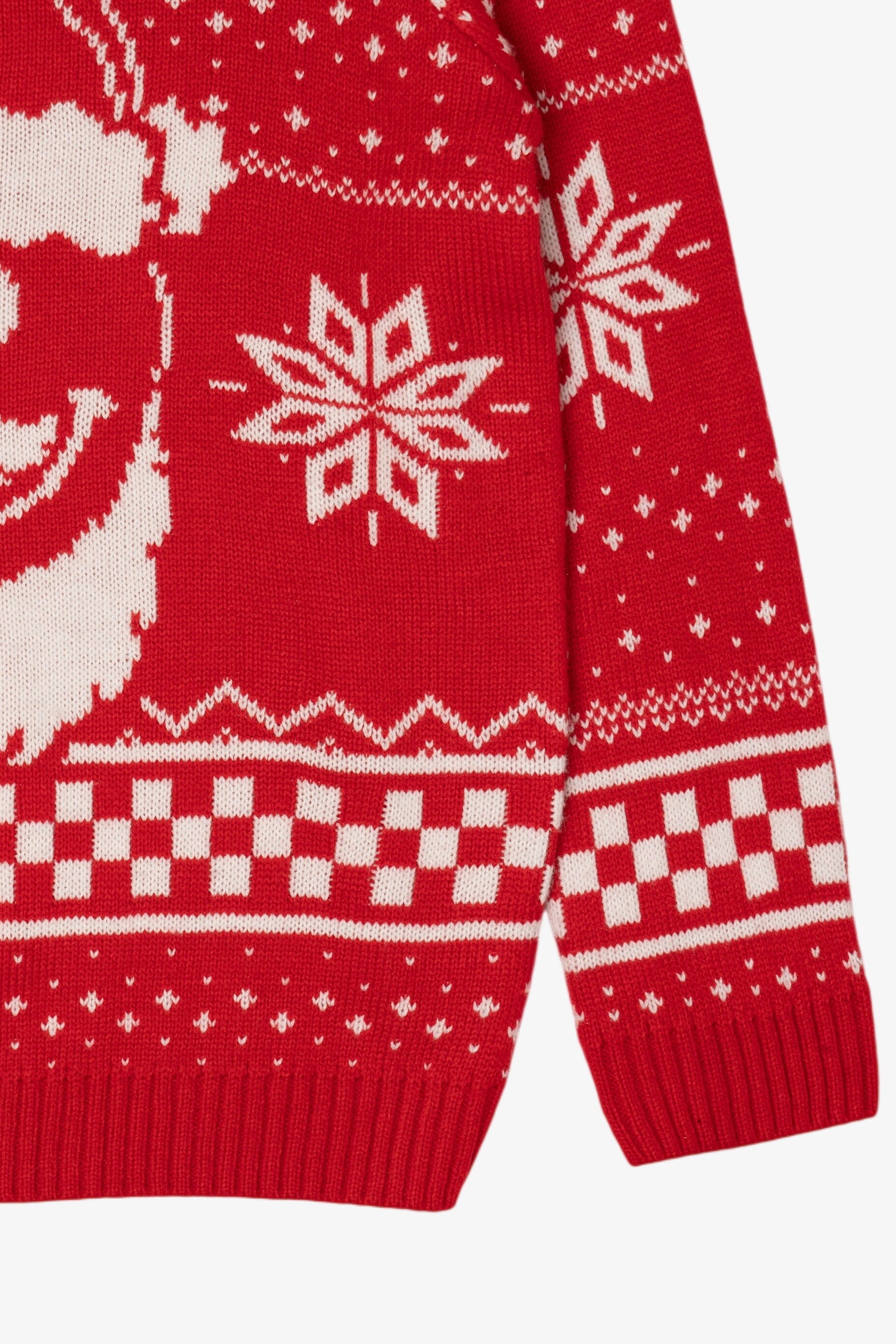 Red Smiley Face Santa Ugly Christmas Pullover (2010s)