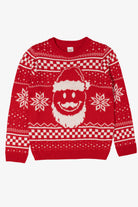 Red Smiley Face Santa Ugly Christmas Pullover (2010s)