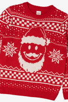 Red Smiley Face Santa Ugly Christmas Pullover (2010s)