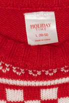 Red Smiley Face Santa Ugly Christmas Pullover (2010s)