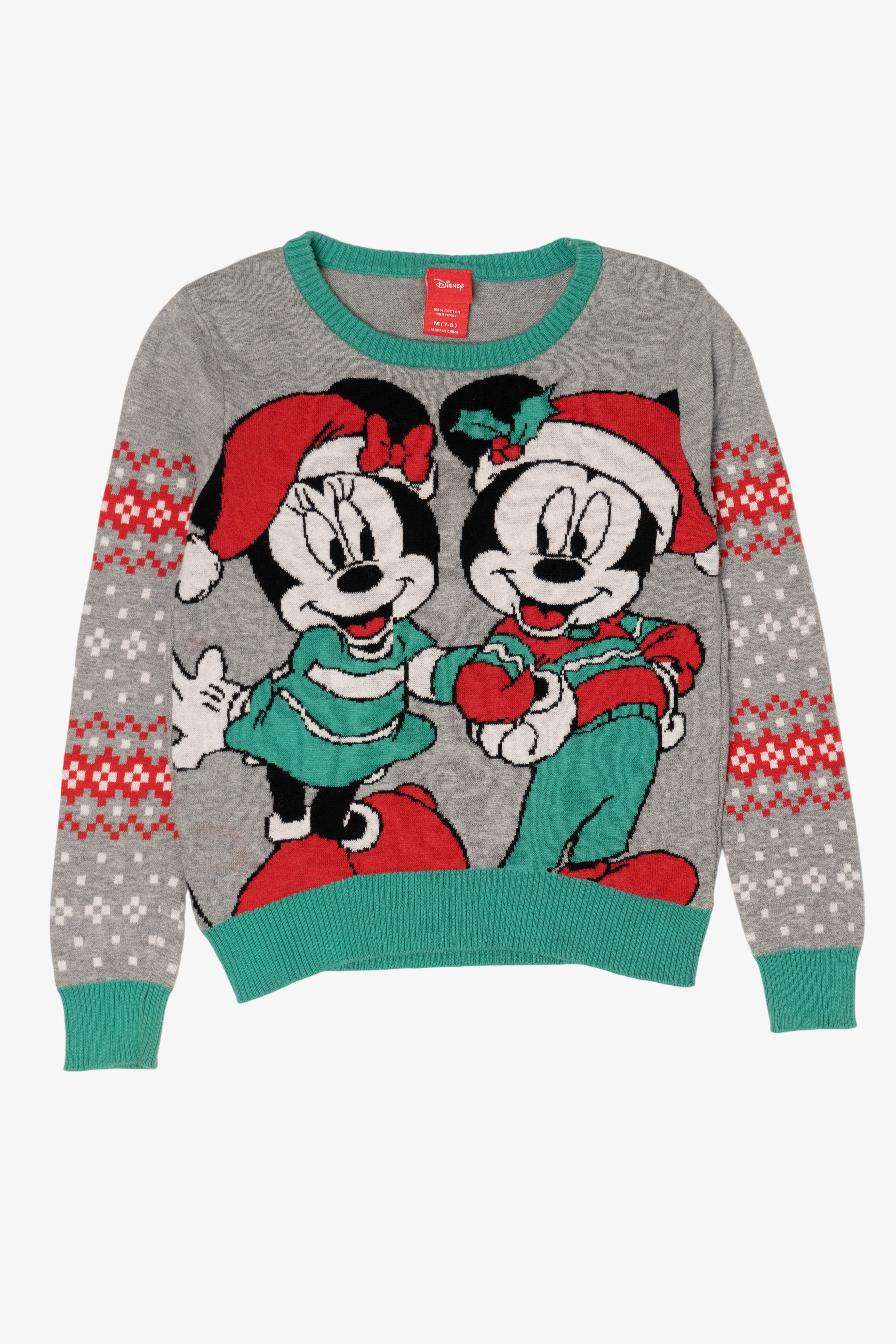 Kids Mickey And Minnie Mouse Disney Ugly Christmas Pullover (2010s)