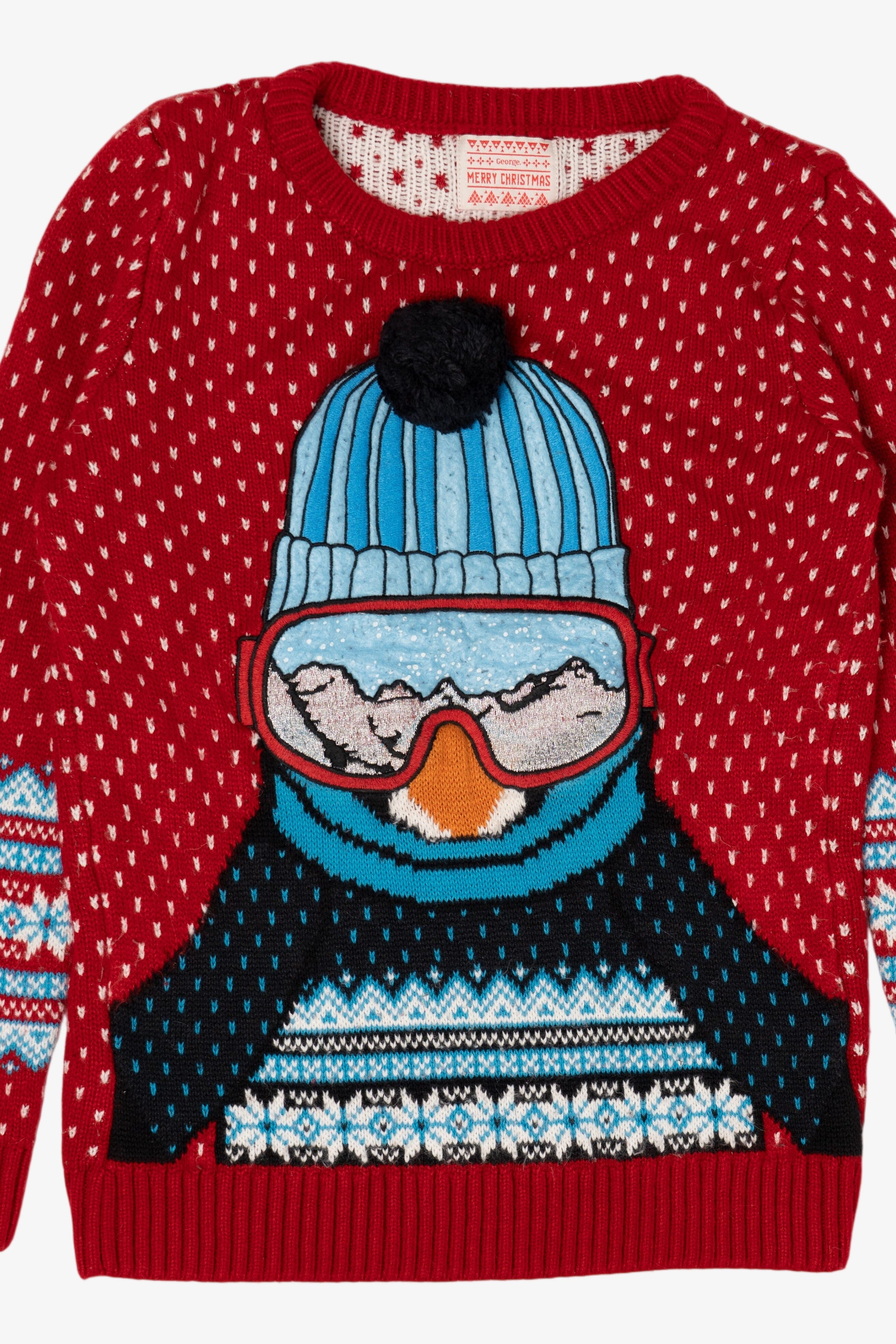 Kids Penguin Ugly Christmas Pullover (2020s)