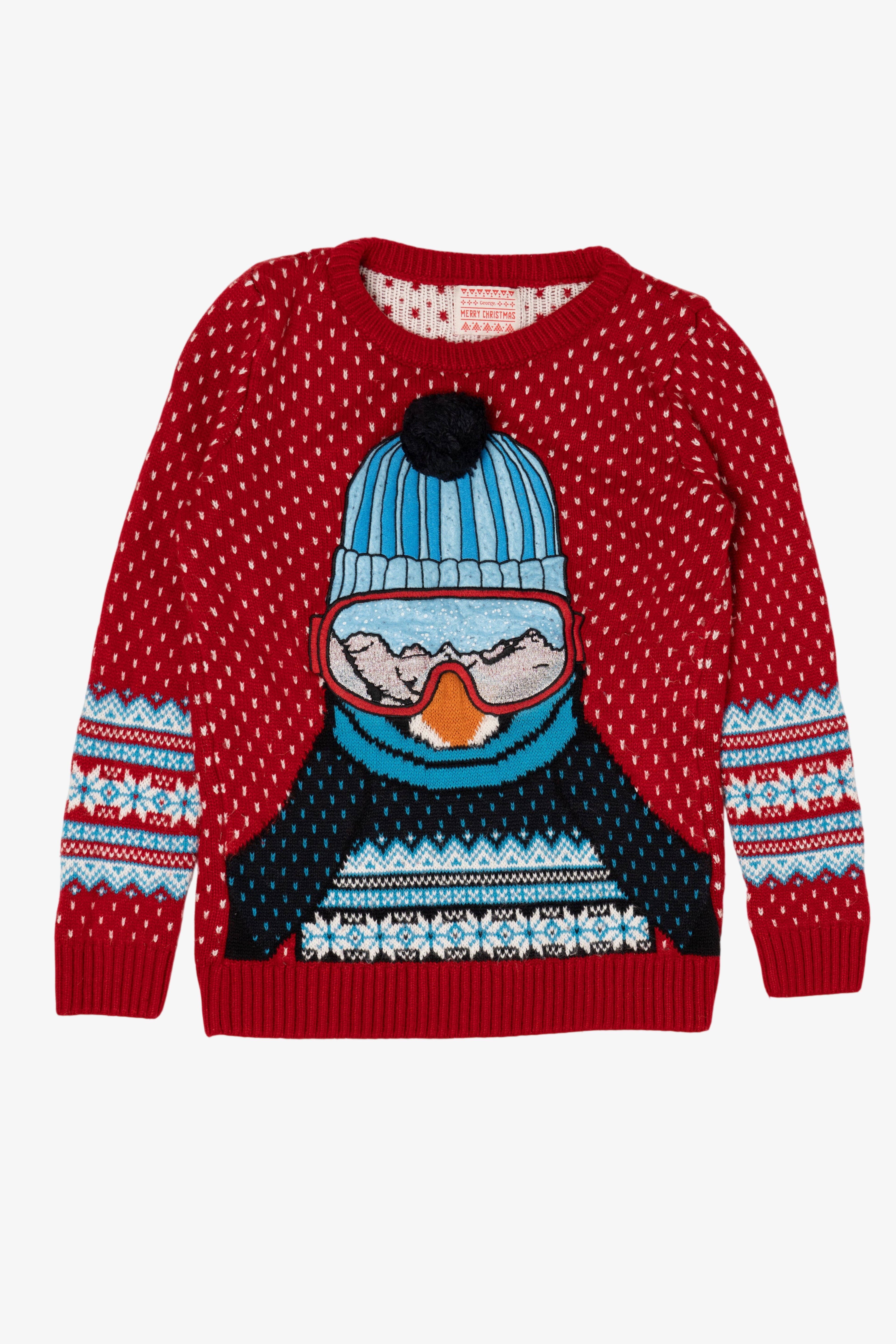 Kids Penguin Ugly Christmas Pullover (2020s)