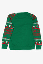 Kids Green "Oh Snap!" Funny Gingerbread Ugly Christmas Pullover (2010s)