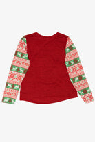 Kids Red "Oh What Fun!" Reindeer Ugly Christmas Pullover (2010s)