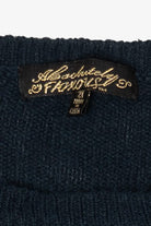 Navy Blue Reindeer Laughing At Santa Ugly Christmas Pullover (2010s)
