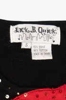 Vintage Black Lightweight Jack B. Quick Santa Ugly Christmas Pullover (2000s)