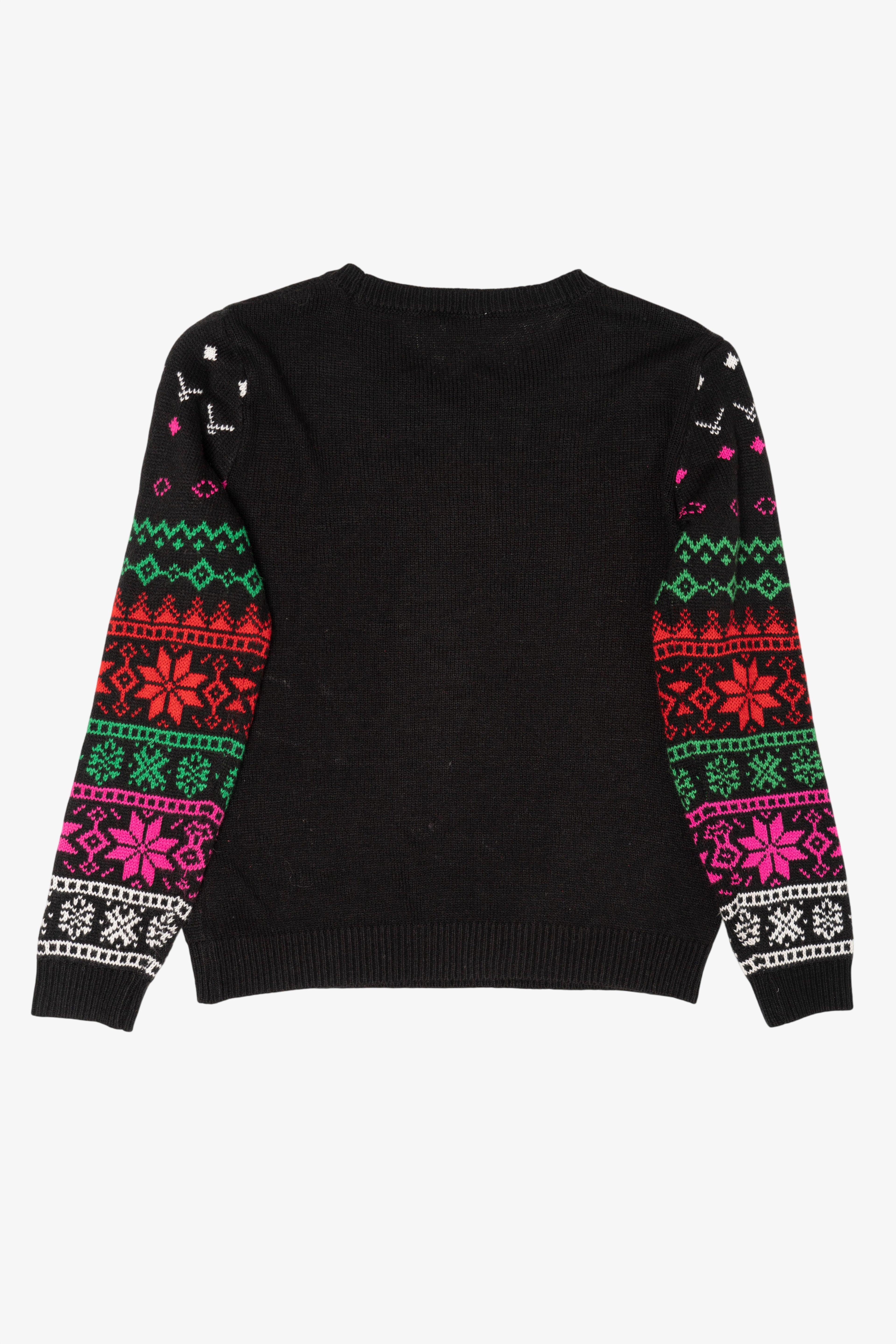 Santa On Unicorn "Don't Stop Believin'" Ugly Christmas Pullover (2010s)