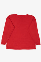 Vintage Red Work in Progress Tree Ugly Christmas Pullover (2000s)