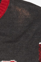 Dark Gray Santa With Beer Ugly Christmas Pullover (2010s)