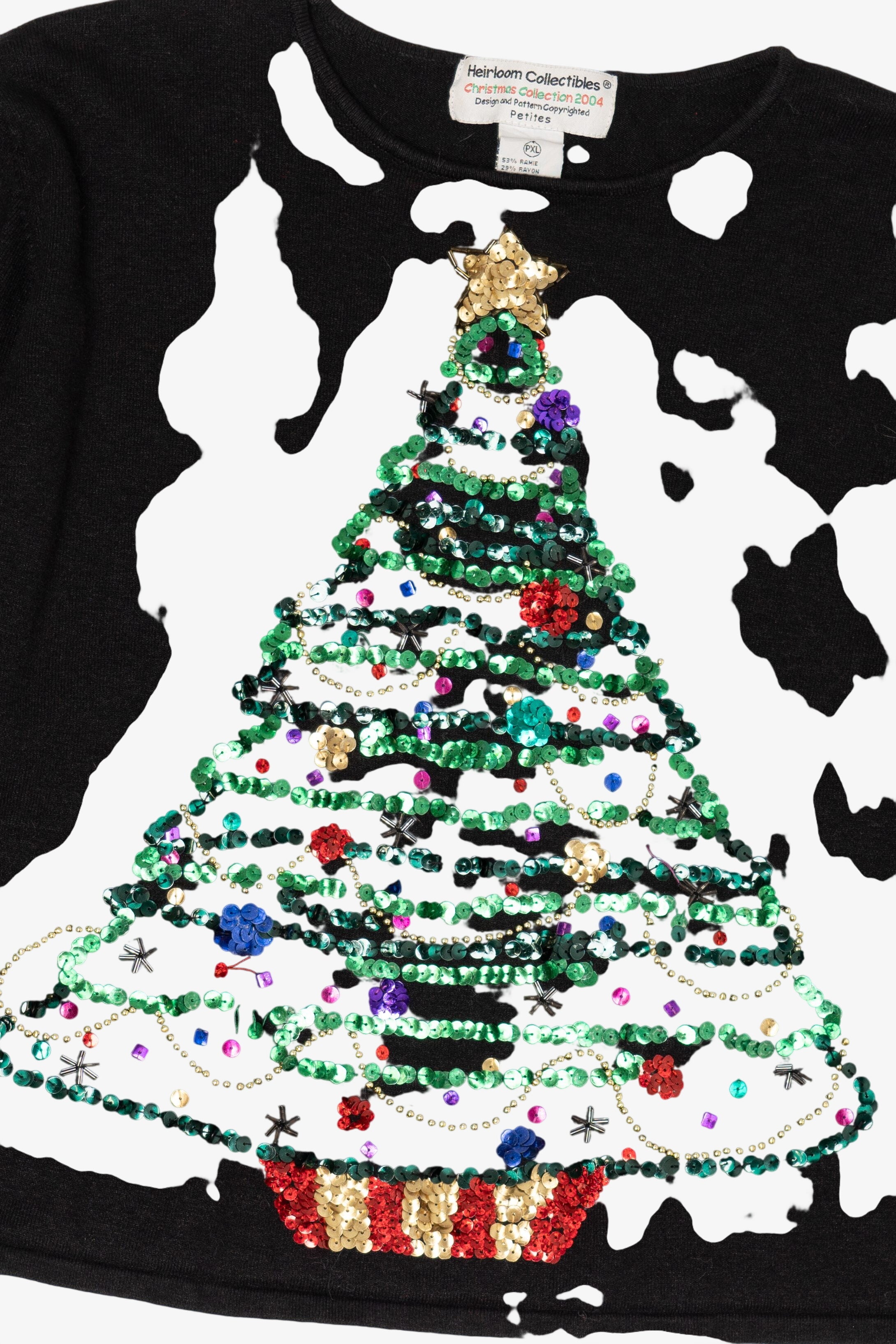 Vintage Black Heirloom Collectibles Tree Ugly Christmas Pullover (2000s)