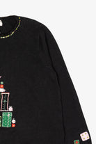 Vintage Black Tiara Presents Tree Ugly Christmas Pullover (2000s)
