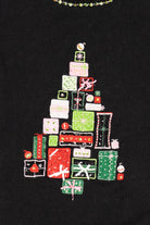 Vintage Black Tiara Presents Tree Ugly Christmas Pullover (2000s)