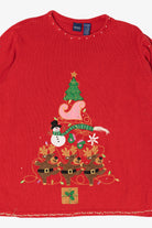 Vintage Red Basic Editions Ugly Christmas Pullover (2000s)
