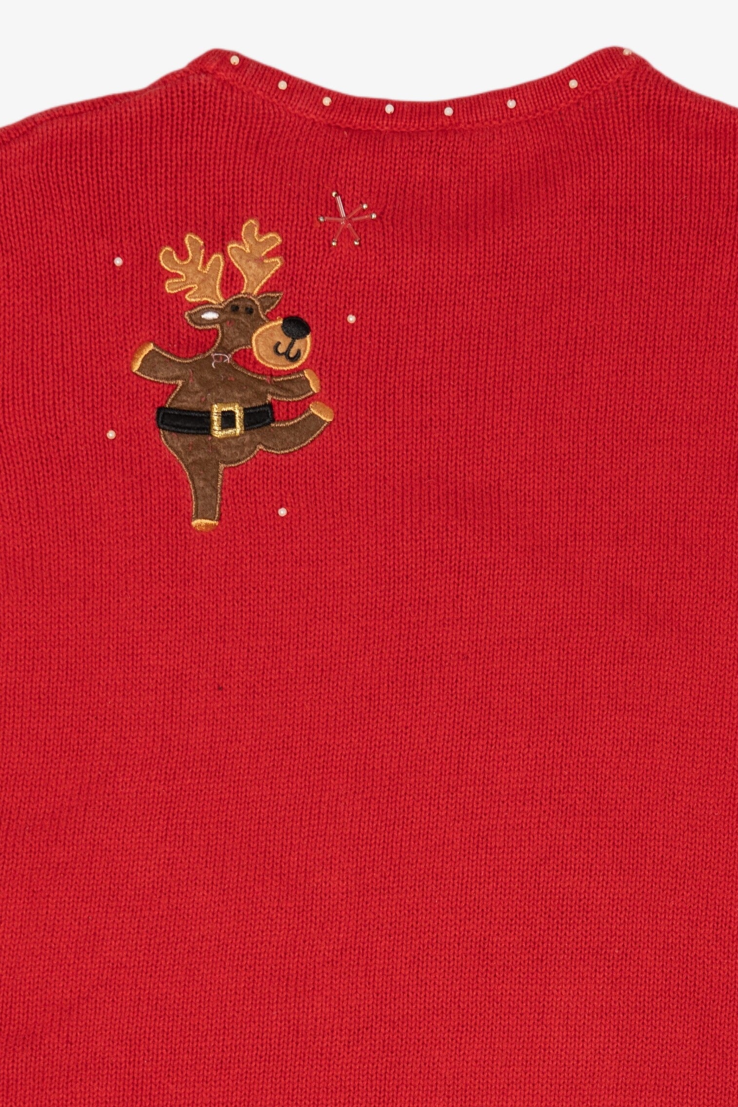 Vintage Red Basic Editions Ugly Christmas Pullover (2000s)
