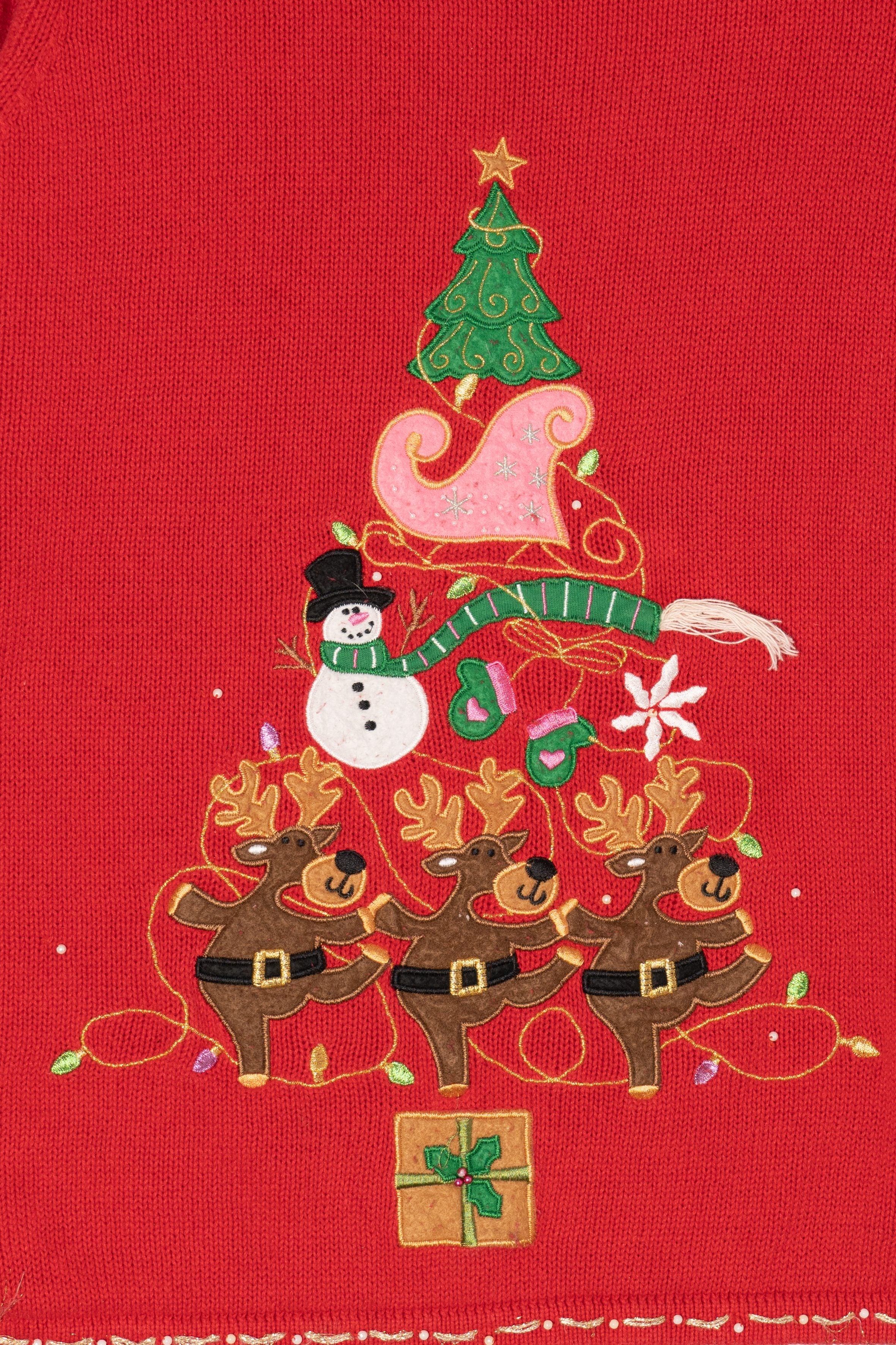 Vintage Red Basic Editions Ugly Christmas Pullover (2000s)