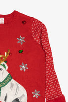 Red Holiday Time Bulldog Ugly Christmas Pullover (2010s)