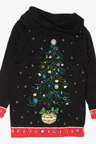 Vintage Black B.P. Design Tree Ugly Christmas Pullover (1990s)