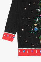 Vintage Black B.P. Design Tree Ugly Christmas Pullover (1990s)