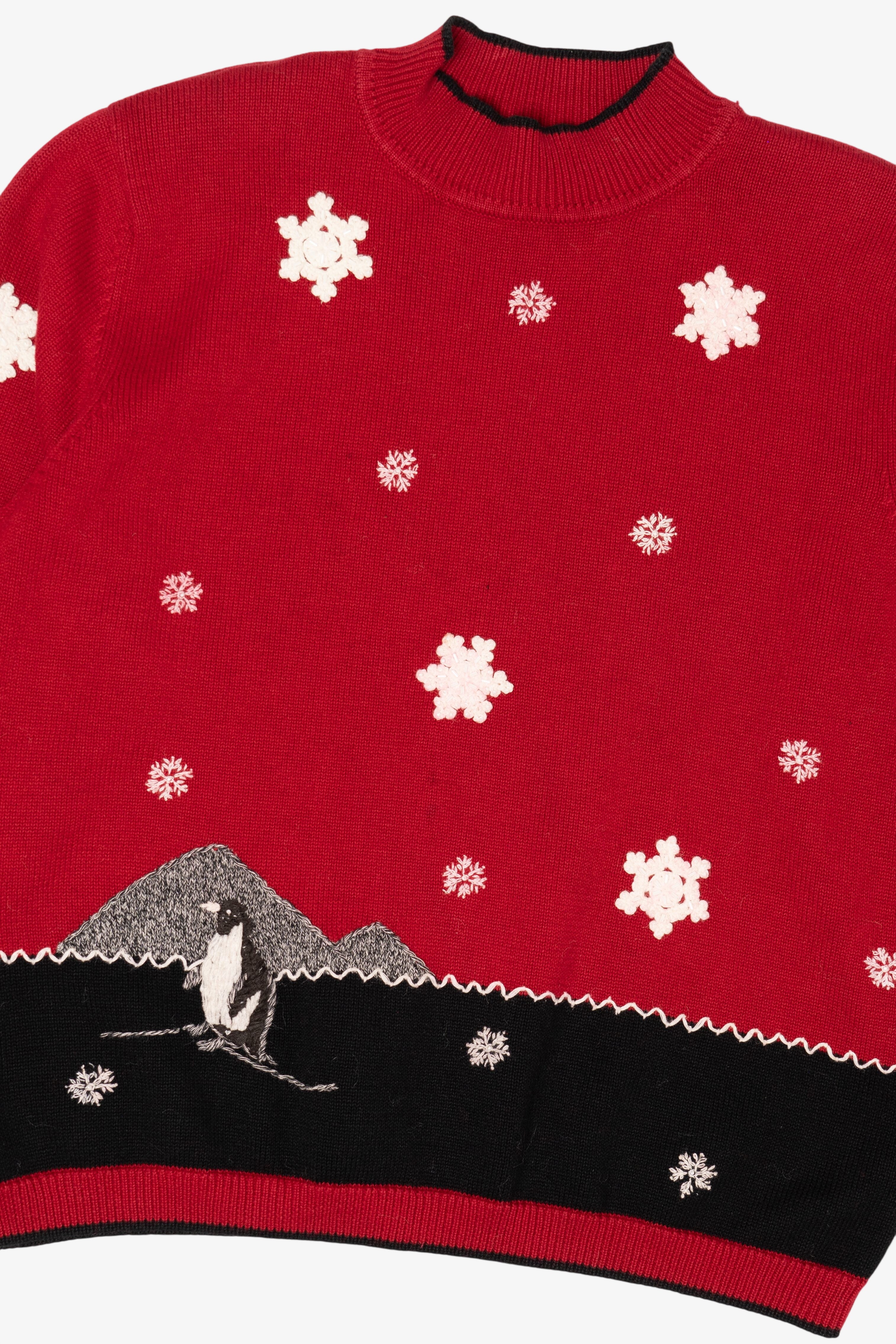 Vintage Red Alfred Dunner Penguin Ugly Christmas Pullover (2000s)