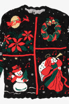 Vintage Black Ugly Christmas Pullover (1980s)