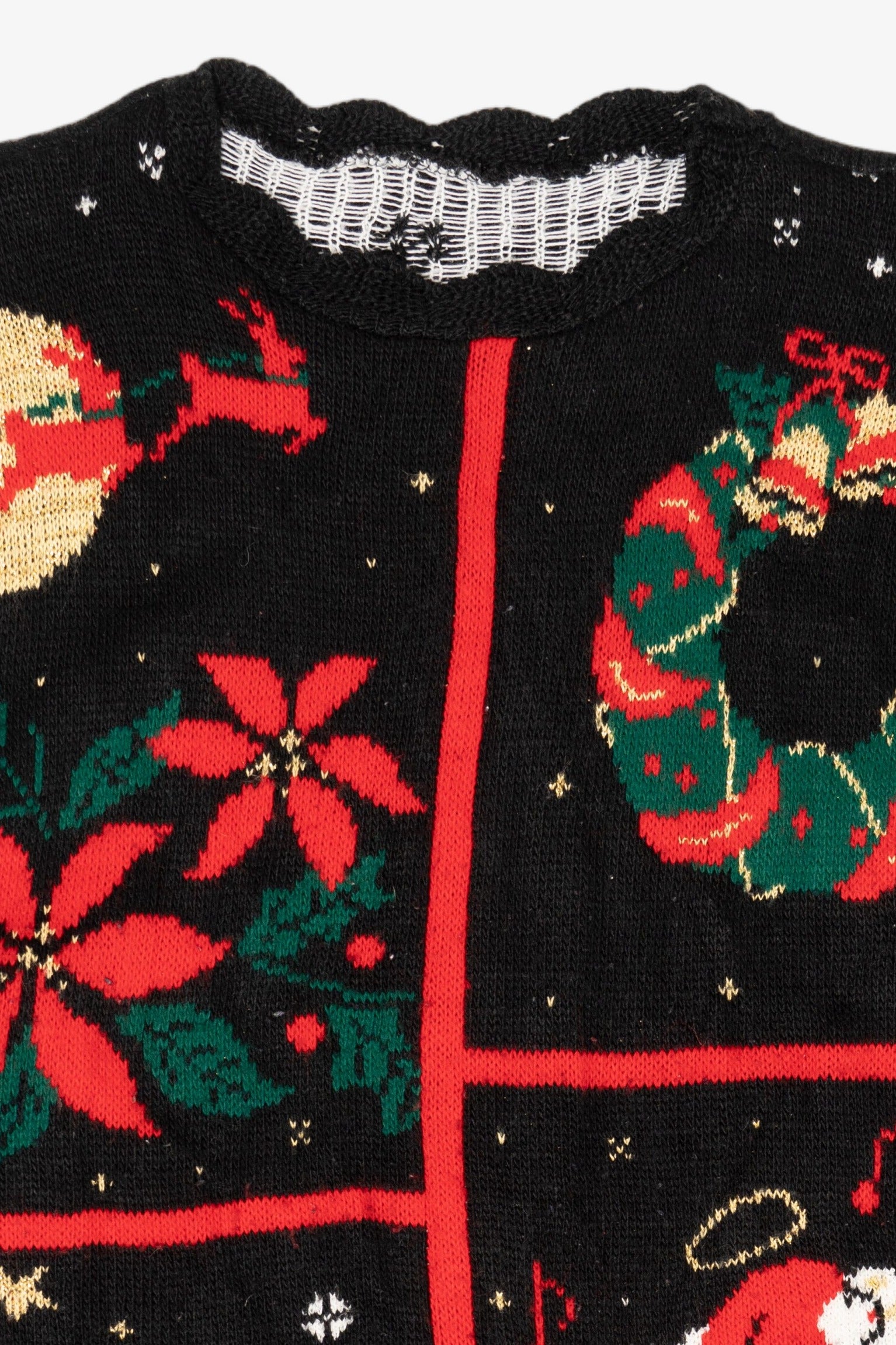 Vintage Black Ugly Christmas Pullover (1980s)