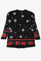 Vintage Black Ugly Christmas Pullover (1980s)