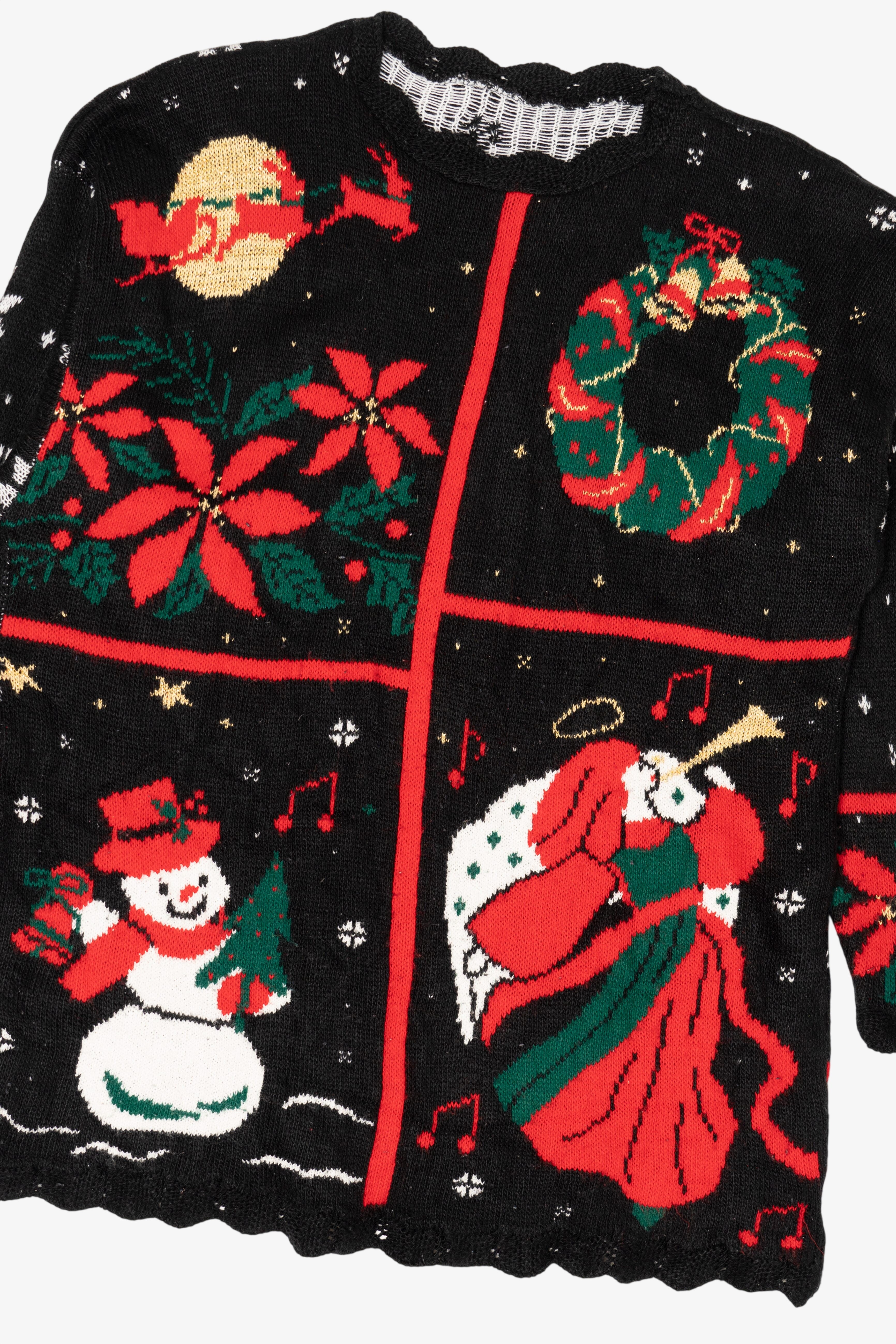 Vintage Black Ugly Christmas Pullover (1980s)