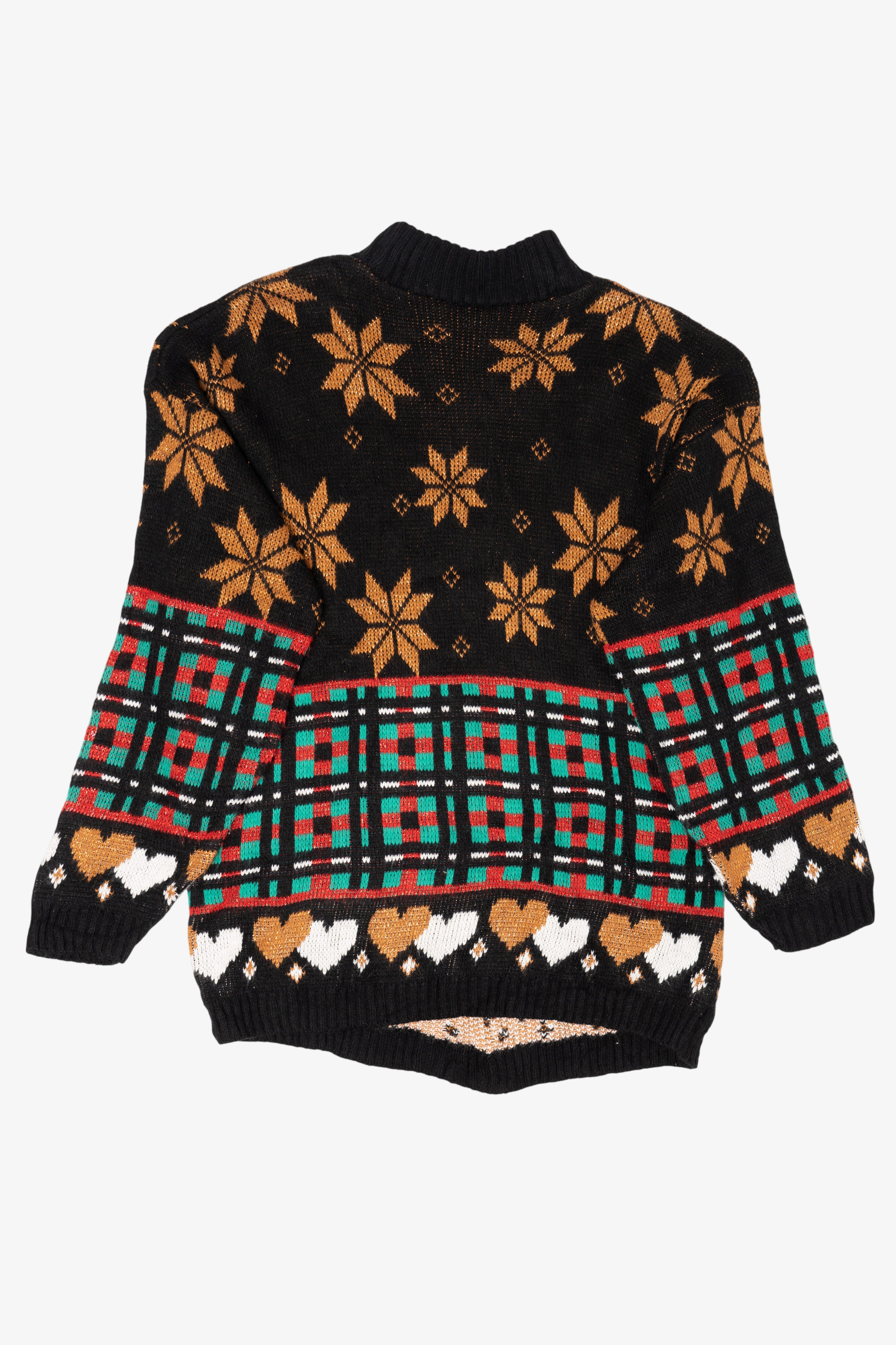 Vintage Black Dana Scott Teddy Bears Ugly Christmas Pullover (1980s)