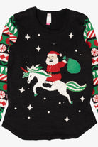 Santa On Unicorn Ugly Christmas Sweater (2010s)