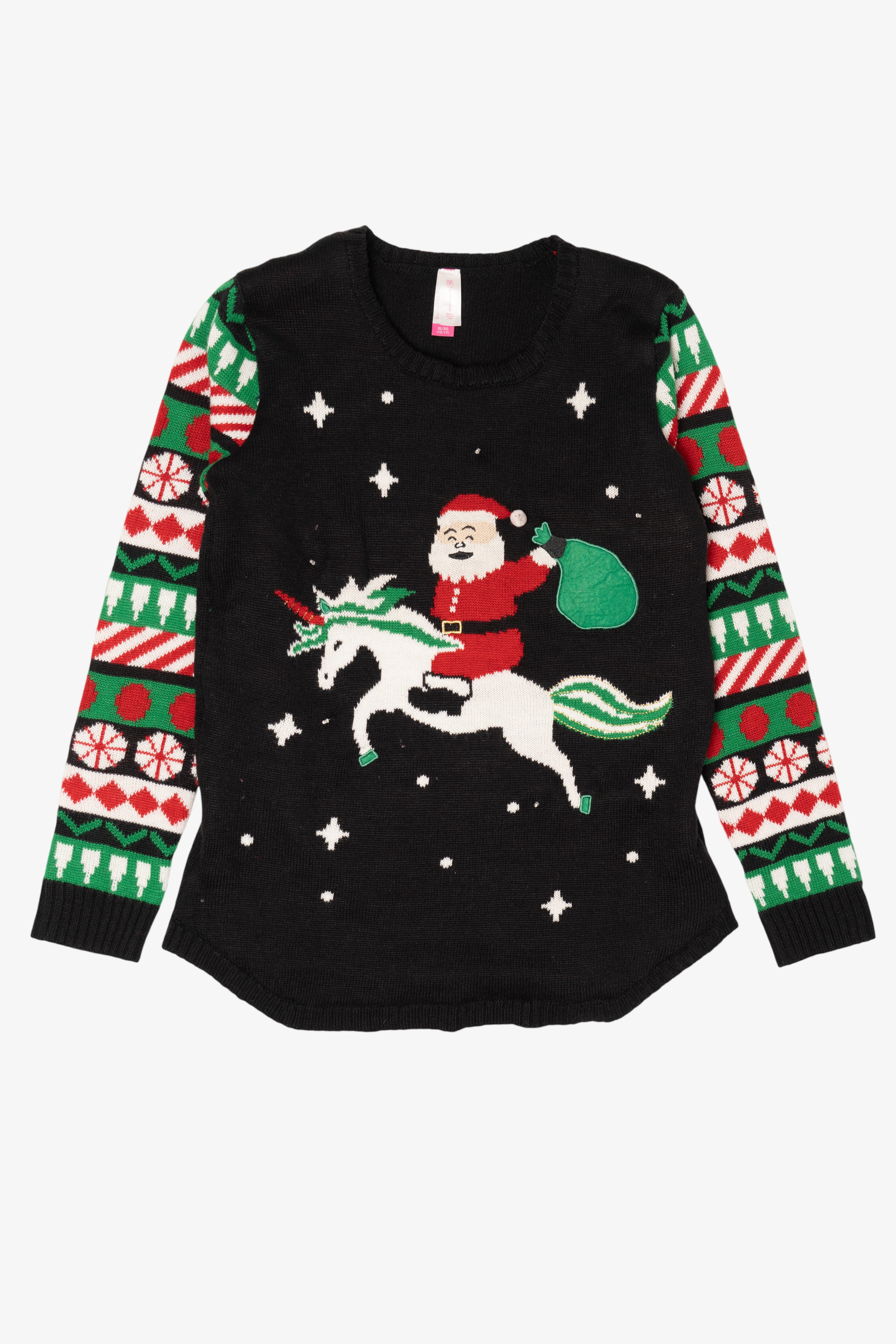 Santa On Unicorn Ugly Christmas Sweater (2010s)
