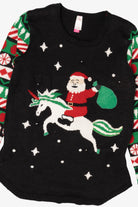 Santa On Unicorn Ugly Christmas Sweater (2010s)