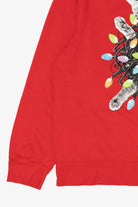Red Mad Engine Cat In Lights Christmas Sweatshirt (2020s)