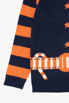 Navy Blue "Merry Christmas From The B&M Elves" Ugly Christmas Sweater (2010s)