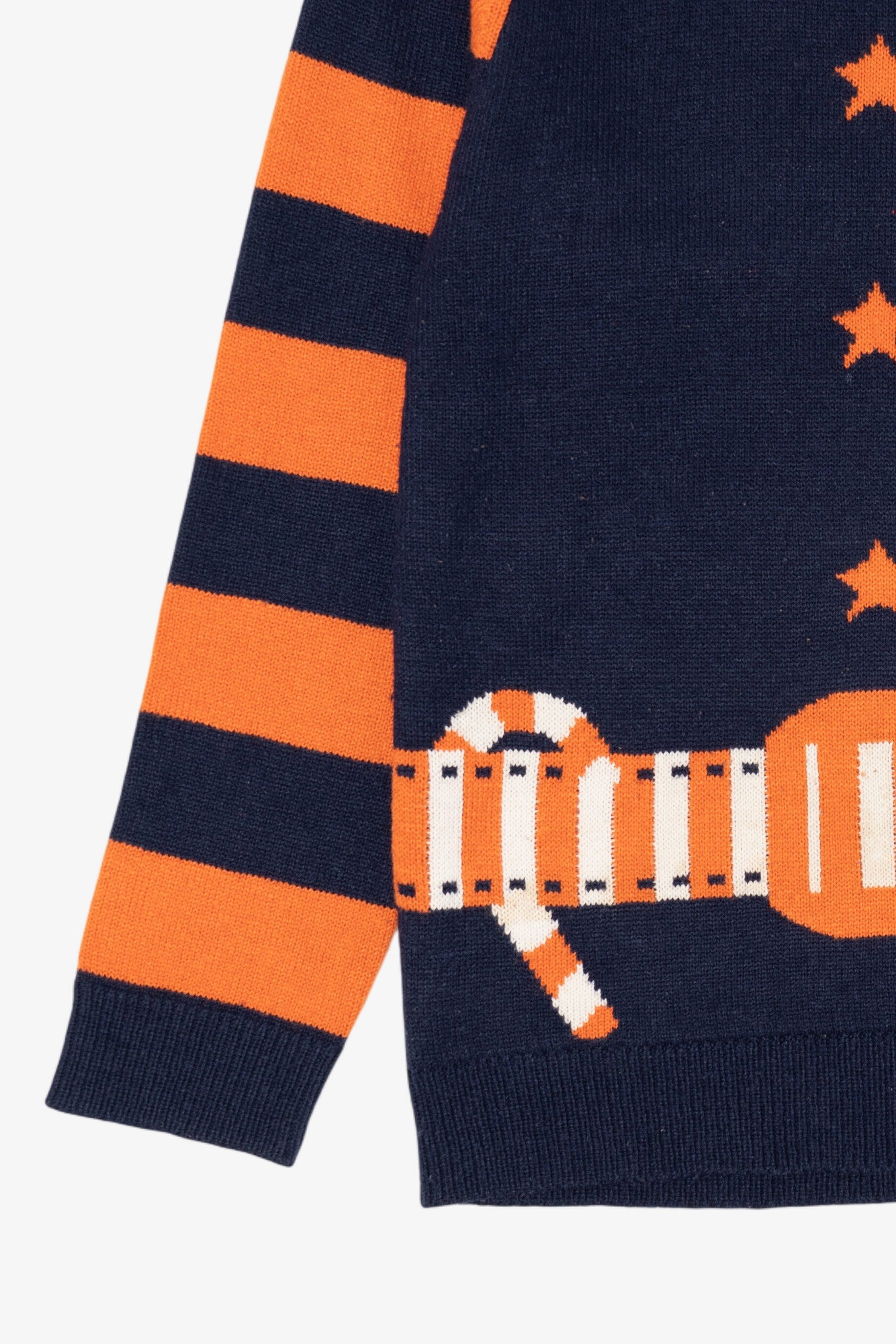 Navy Blue "Merry Christmas From The B&M Elves" Ugly Christmas Sweater (2010s)