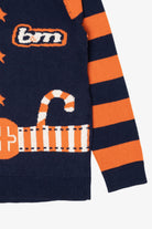 Navy Blue "Merry Christmas From The B&M Elves" Ugly Christmas Sweater (2010s)